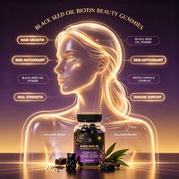 OEM ODM Minyak Biji Hitam Biotin Kolagen Gummy untuk Pertumbuhan Rambut, Kecantikan Kulit, dan Imunitas yang Dapat Disesuaikan