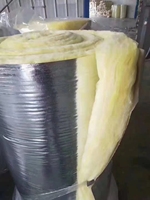 Couverture isolante en fibre de verre renforcée de feuille d'aluminium Rouleau de laine de verre et feutre pour les applications de plafond pour les entrepôts