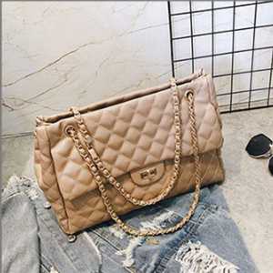 Bolso clásico de gran capacidad de cuero PU para mujer, bolso bandolera de un solo hombro a cuadros de alta calidad para mujer - Product Image 2