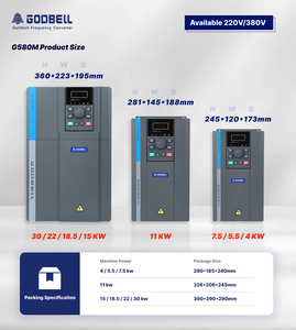 โกลด์เบลล์ปั๊มพลังงานแสงอาทิตย์คุณภาพสูง MPPT AC DRIVE 4KW-7.5KW VFD 220V-380V สำหรับอุตสาหกรรมชลประทานมอเตอร์สามเฟส - Product Image 3