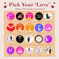 Diapositives en verre pour gobo de mariage romantique en couleur pleine, 37 mm - Taille standard, personnalisable, OEM/ODM pris en charge pour la décoration de projection de cérémonie