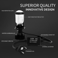Ampoule de phare de projecteur LED miniature Brieyes Y6D H4 50W 8000LM haute puissance, étanche IP68, pour voiture et moto, phare antibrouillard