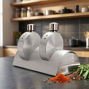 Stainless Steel Salt & Paper Shaker Set of Two Food Grade Stain Resistant Dishwasher & Oven Safe Customizable Design - Product Image 3
