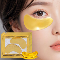 Masques pour les yeux en hydrogel au collagène et or 24 carats, personnalisés, en promotion, pour les cernes sous les yeux