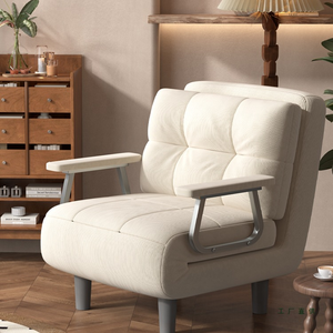 Sofá <span class=keywords><strong>Cama</strong></span> Multifuncional Vintage, Plegable y Extensible, Tres Modos, Sofá Individual Tipo Nube para Sala de Estar - Product Image 2