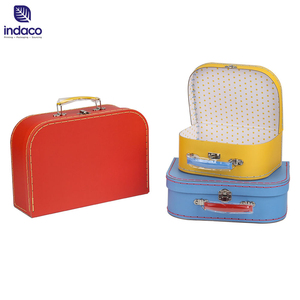 <b>Paper</b> Packaging Boxes Luxury Kids Toy Gift Baby Gift Box Cardboard Suitcase Carry Box With Leather Handle - Product Image 3