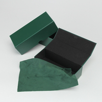 Boîte à lunettes de soleil Sinicline personnalisée de luxe de couleur verte avec étui