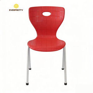 Muebles Escolares, Silla Escolar de Plástico Colorida, Ergonómica, Apilable, Color Personalizado, Silla para Estudiantes con Patas de Metal para el Aula - Product Image 2