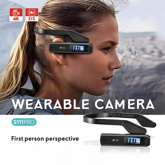 2026 View 4K 1080p Head Camera HD Video Photo Recording 0.96 IPS Screen WiFi 6-Axis Gyroscope Outdoor Sports Wide Angle