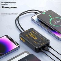 Nouvelle batterie externe portable ultra-mince 22,5 W 10000/20000 mAh à charge rapide avec affichage LED et protection mécanique, avec 3 câbles