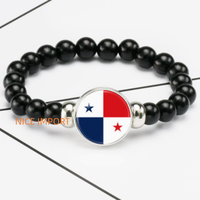 Bracelet perlé élastique noir drapeau nigérian le plus vendu, accessoires patriotiques pour les mains, bracelet tendance pour hommes et femmes