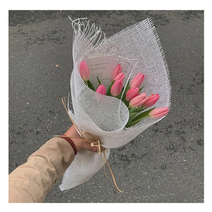 Florist của Hoa bó hoa gói vật liệu linen loại vải hoa gói Đay vải cuộn hoa gói giấy Khăn trải bàn - Product Image 3