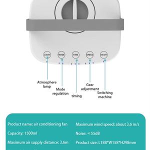 Mini climatiseur de bureau rechargeable par USB, climatiseur simple, refroidisseur d'air de bureau, ventilateur portable de bureau avec fonction de pulvérisation - Product Image 3
