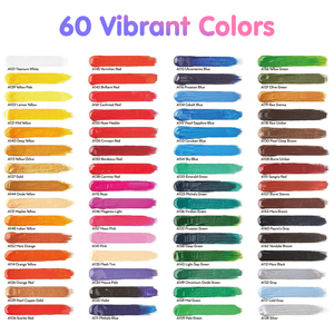 Hot Selling 60 Kleuren Niet Giftig En Levendige Kleuren Acrylverf Set Voor Kunstenaar <span class=keywords><strong>Canvas</strong></span> Schilderij