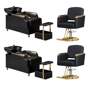 Conjunto de Muebles Modernos para Salón de Belleza, Cama para Lavado de Cabello, Silla de Peluquería - Product Image 2