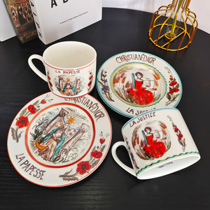 Best Selling Nordic Royal Moon Collection Bone China 230ml Capacity Gift Box Restaurant Set <b>Cup</b> <b>Saucer</b> - Product Image 6