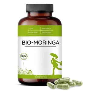 Capsules de complément alimentaire bio à base de Moringa, certifiées antioxydantes, naturelles, végétaliennes, pour tous les âges - Product Image 1