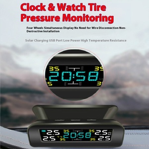Solar Powered Wireless Digital Tire Monitor System 4 Internal Sensor Automobile Monitoring <b>TPMS</b>-02 Digital Tire Monitor - Product Image 3