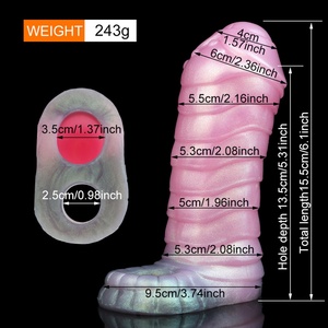 Funda para Pene Monster, Funda para Pene, Juguetes Sexuales Masculinos, Extensor de Pene Reutilizable, Anillo de Silicona para Agrandar el Pene, para Hombres y Parejas - Product Image 2