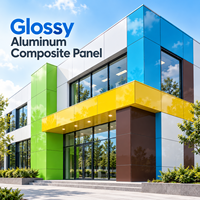 Panneau composite en aluminium rouge brillant 4 mm, plaque ACP pour panneaux muraux découpés sur mesure