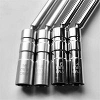 Long levier universel miroir magnétique 14mm 12PT Joint magnétique pivotant prise prise bougie d'allumage douille boîte clé