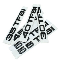 Autocollant Emblème Lettres Latérales de Voiture 4x4 TFSI 3D ABS Noir Argent 25 30 35 40 45 50 55 pour Coffre