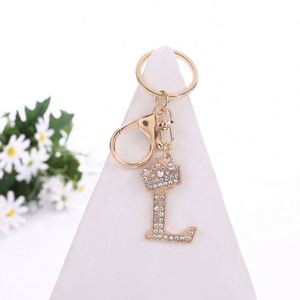 Nuevo Llavero de Metal con Letras de Diamantes, Decoración para Bolsos, Colgante para Teléfono, Llaveros con Letras del Alfabeto y Diamantes de Imitación - Product Image 4