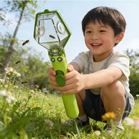 Loupe grossissante 6X, piège à insectes, attrape-insectes éducatif STEM pour l'intérieur et l'extérieur, cadeau pour enfants et adultes, vert