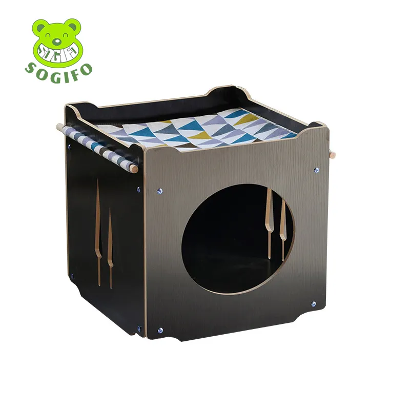 New Product Luxury Environmental Protection Multifunctional Pet Cat House Easy To Clean Wooden Dog And Cat House