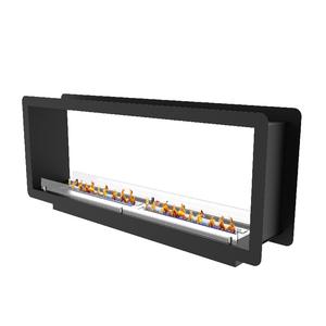 Fausse cheminée de table moderne pour l'intérieur, 13 l, 150x70x40CM, avec insertion Bio-alcool, en acier inoxydable, pour poser sur pied, éthanol - Product Image 6