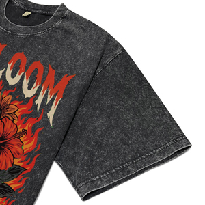 Nouveauté 2026 – T-shirts en coton respirant pour la vente en gros, avec impression de motifs personnalisés, teinture à l'acide, manches courtes, col rond, décontractés, en jersey - Product Image 5