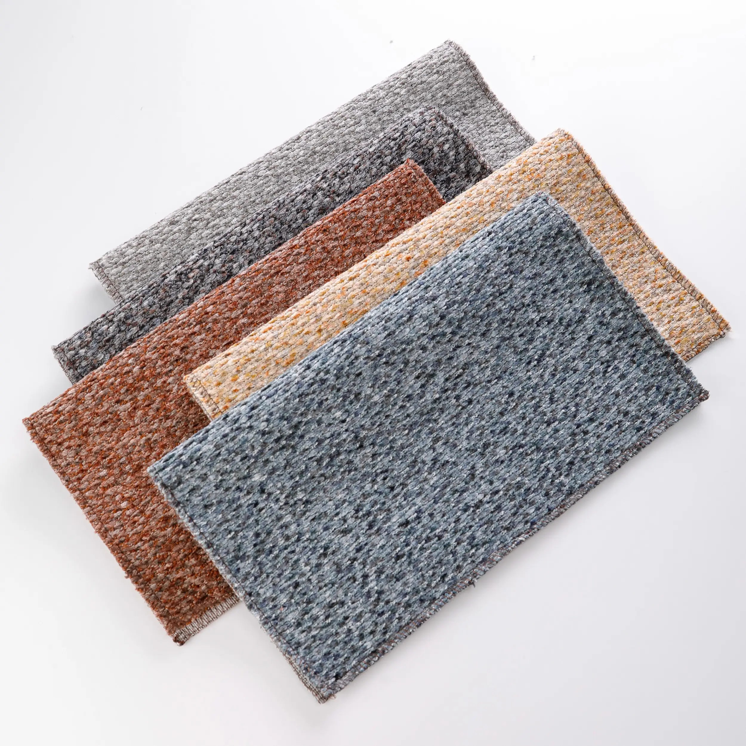 Tessuto di alta qualità filato multicolore stile naturale tessuto tessuto divano 100% in poliestere per divano mobili