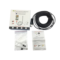 Caméra endoscopique 2 en 1 AN97 7 mm 6 LED étanche, caméra d'inspection endoscopique USB avec câble souple pour téléphone Android PC