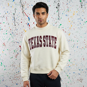 TEXAS STATE for Hooded Fleece Pullover Hoodies 100% Cotton <b>BROWN</b> URBAN PRODUCTIONS Winter High Street Vintage Breathable Quick - Product Image 1