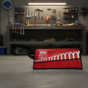 Usag Wrench Set 16 Piece Metric Combination Wrenches <b>Tool</b> <b>Roll</b> Case - Product Image 3