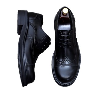 Chaussures habillées en cuir véritable pour affaires, style Oxford à bout rond, antidérapantes, massantes et désodorisantes, avec semelle en caoutchouc - Product Image 5