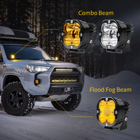 Projecteurs LED pour montants A de 3 pouces, portée de 1000 m, étanches IP68, pour Jeep Wrangler, Ford Bronco, SUV