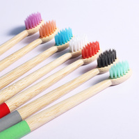 Brosse à dents en bambou avec étui, logo personnalisé, meilleure qualité, fabricant, 100% biodégradable, poils en charbon de bambou pour adultes et enfants