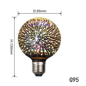 3D Fireworks Led Bulb G80 E27 80mm Diameter Colorful <b>Lighting</b> For Home Decor - Product Image 2