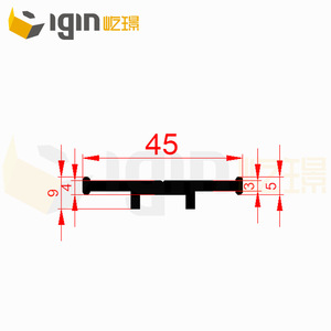 Placa de presión para muro cortina de aluminio IGIN de 39-45 mm, pulida, 6063/6061, para construcción y decoración - Product Image 2