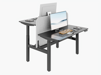 Bureau Ergonomique Intelligent à Quatre Pieds, Durable, Double Moteur, 3 Niveaux, Bureau Debout Réglable en Hauteur, Bureau Électrique pour le Bureau