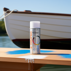 Glossy <b>White</b> 400Ml Spray <b>Paint</b> for <b>Furniture</b> and Boat Coating Truper Standard Acrylic Liquid <b>Paint</b> in Traditional Can, Made in - Product Image 2