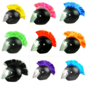 <span class=keywords><strong>Perruque</strong></span> colorée pour casque de moto amovible style Mohawk (casque non inclus) - Product Image 1