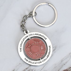 Quà lưu niệm thời trang <span class=keywords><strong>Keychains</strong></span> kim loại kẽm hợp kim cá nhân men quay Keyring vòng xoay Keychain - Product Image 2