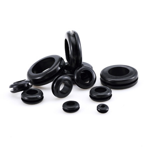Custom High Temperature Resistant (+320C) Silicone <b>Rubber</b> (EPDM/NBR/NR) Cable Ring Coil Hole Plug Curved Design Single Seal - Product Image 4