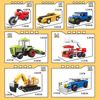 Woma Factory Ensemble de blocs de construction 16-en-1 Voiture et Train, Jouet de véhicule à assembler pour OEM ODM (C0328)
