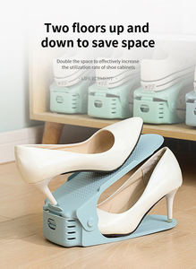 Wholesale 1PCS Adjustable <b>Shoe</b> Organizer <b>Shoes</b> Storasge Footwear Support Slot Space Saving Storage <b>Rack</b> Shoebox - Product Image 3