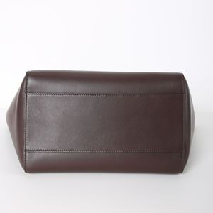 Sac fourre-tout minimaliste en cuir véritable, couleur unie, ouverture supérieure, sac à main pour femme, usage quotidien, toutes saisons - Product Image 4