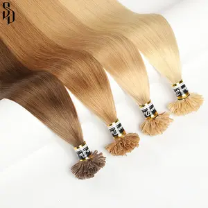 Estensioni dei capelli con punta a u fornitori umani estensioni dei capelli umani con punta a u piatta preincollata all'ingrosso vendita di estensioni dei capelli umani con punta a u - Product Image 1