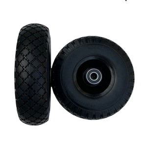 3.00-4 Solid PU Foam Wheel With Ball Bearing For <b>Tool</b> <b>Carts</b> Handcarts Machinery Equipment - Product Image 3